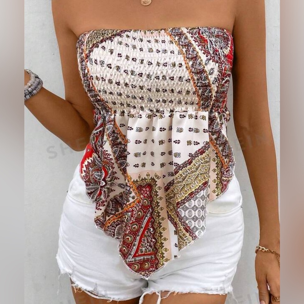 Bandana hem tube top